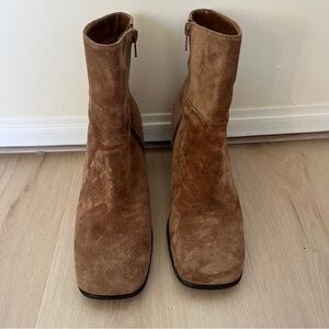 New Look Brown Suede Heeled Boots